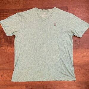 Psycho Bunny Heathered Mint/Seafoam V-Neck Short Sleeve Tee Size 8 Men’s XXL